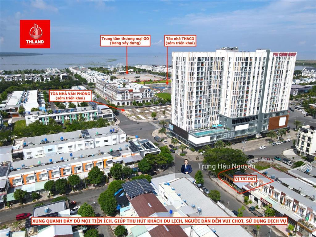 Đất góc 2 mặt tiền lê trọng tấn  đối diện tòa nhà sophia center. lộ 11m lề 4m, 19.3x20m full thổcư