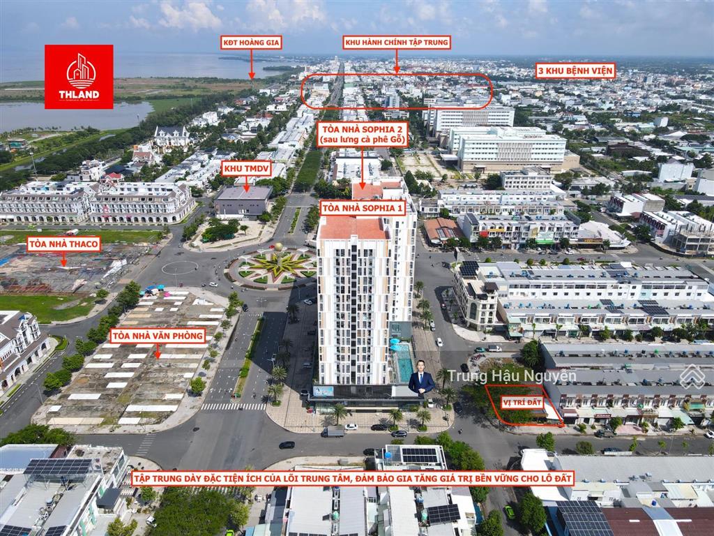 Đất góc 2 mặt tiền lê trọng tấn  đối diện tòa nhà sophia center. lộ 11m lề 4m, 19.3x20m full thổcư