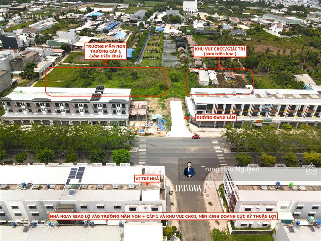 Nhà góc 2 mặt tiền đường 3 tháng 2  đối diện 2 trường học phú cường. lộ 22m lề 8m, 3 tầng, 13x24m