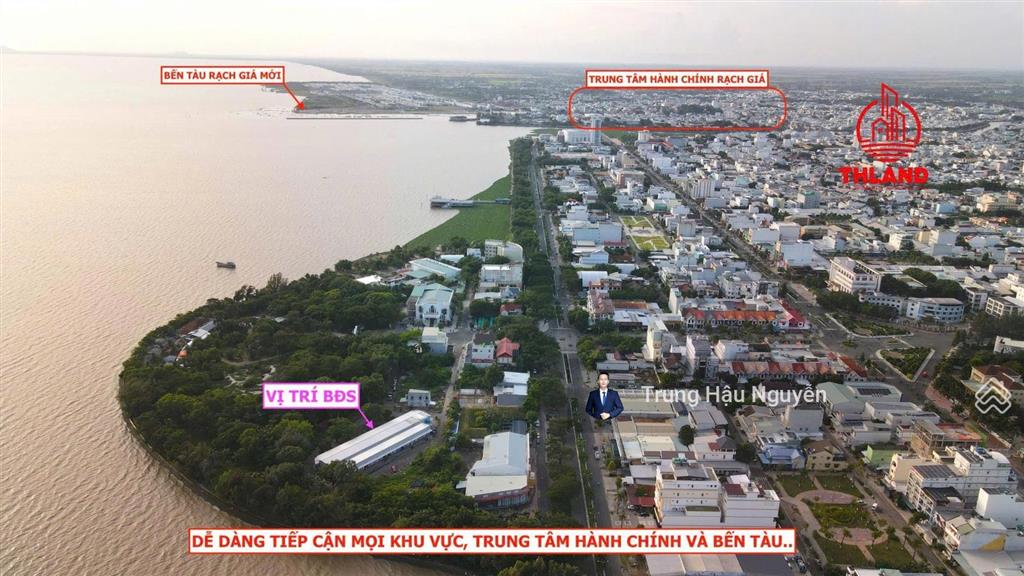 Dãy trọ 4 mặt tiền công viên lạc hồng rạch giá, 1300m2 full thổ cư, 63 phòng thu nhập 120 triệu/th