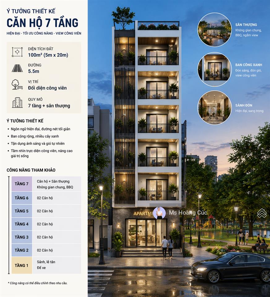 Biển sơn thuỷ  đối diện công viên  đối lưng trục chính 34m. giá 7,5 tỷ/100m2. được xây 7 tầng.