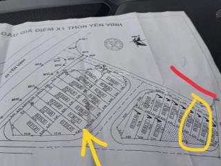 Bán đất tại khu đáu giá x1 yên vinh, 7,15 tỷ, 85m2, giá tốt, uy tín
