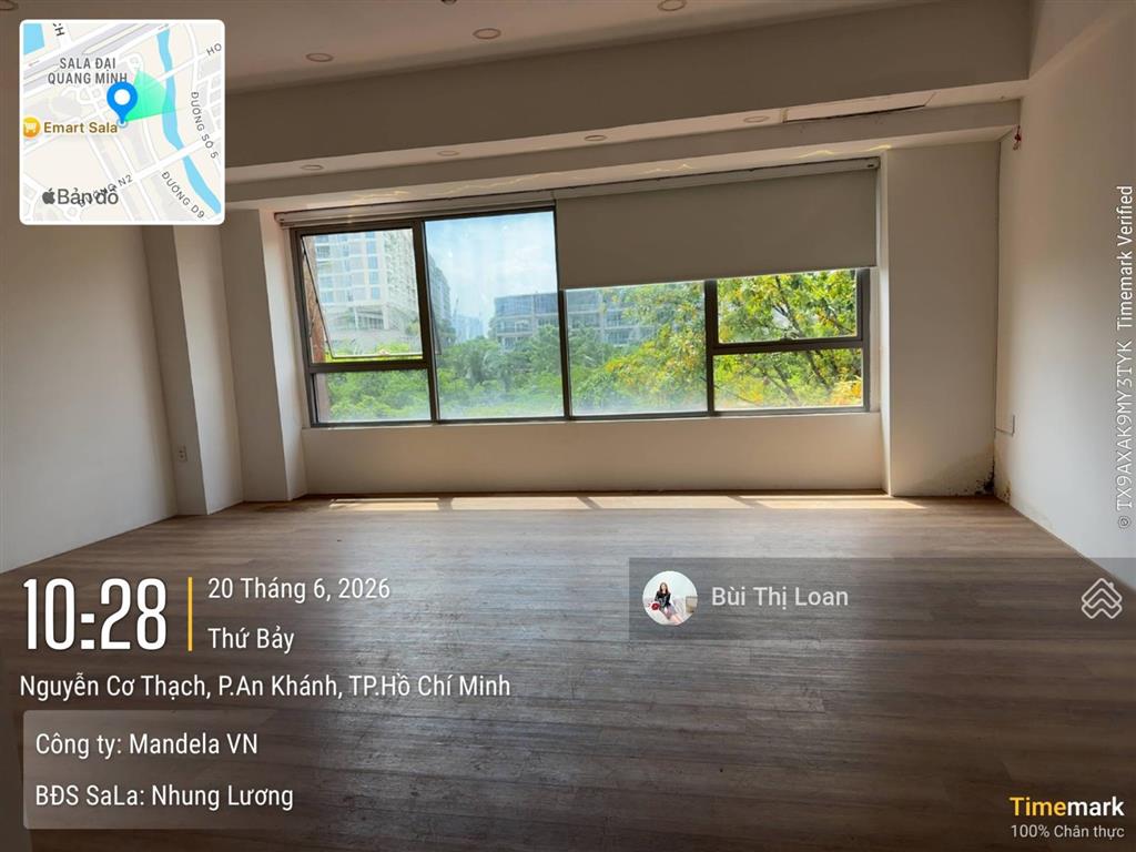 Cho thuê vp sala 80m2 25 triệu, 1 tầng trống suốt, có máy lạnh, sảnh lễ tân tòa nhà