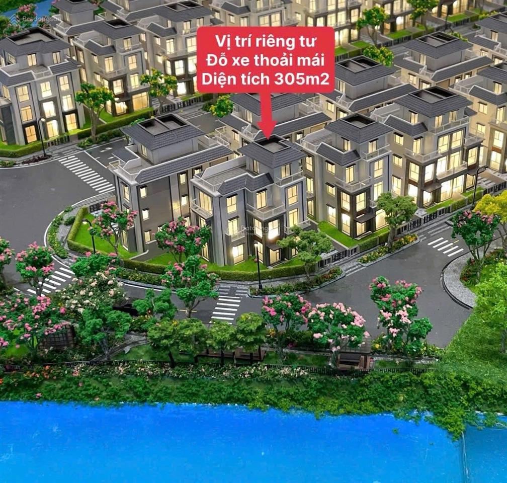 Biệt thự đơn lập, góc 2 mặt tiền, giáp sông và công viên, dt 305m2, thiết kế đặc biệt tại gladia