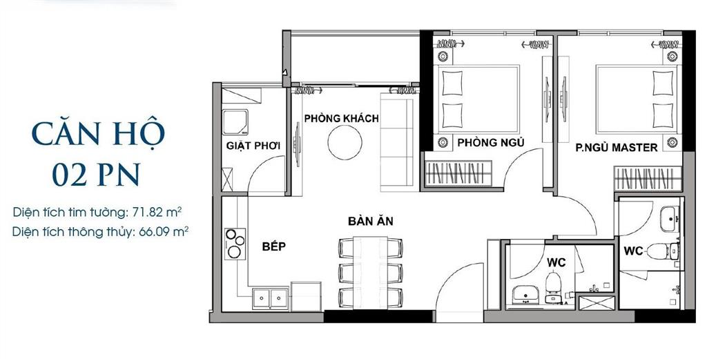 2pn, 74m², full nội thất cao cấp, vào ở ngay giá chỉ 8 triệu