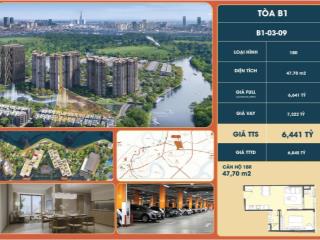 Căn hộ 1pn+ 52m2 tháp b1 | giá gốc 6,6tỷ chiết khấu còn 5,7tỷ | chỉ còn duy nhất 1căn | 0949 397 ***