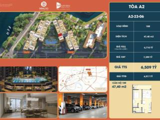 Căn hộ 1pn+ tháp a2 view nội khu & hồ bơi | giá gốc 6,7tỷ chiết khấu ngay 800tr | giá chỉ còn 5,8tỷ