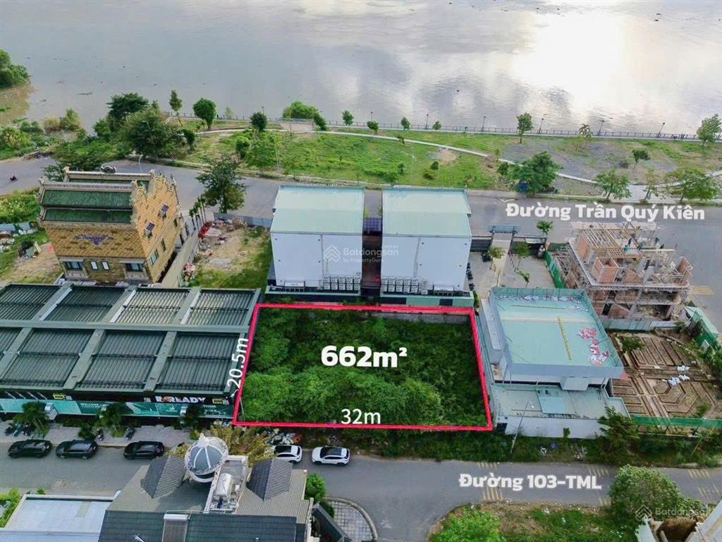 Đất vàng ngang 32m mặt sau trần quý kiên  thạnh mỹ lợi dt 662m2 (32m x 20m)giá 162tỷ190 (245tr/m2)