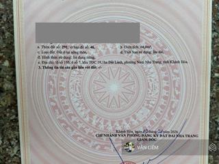 Lô đất tđc đất lành  vĩnh thái  dt 64m2  đường rộng 13m  diện tích 64m2 ngang 4m