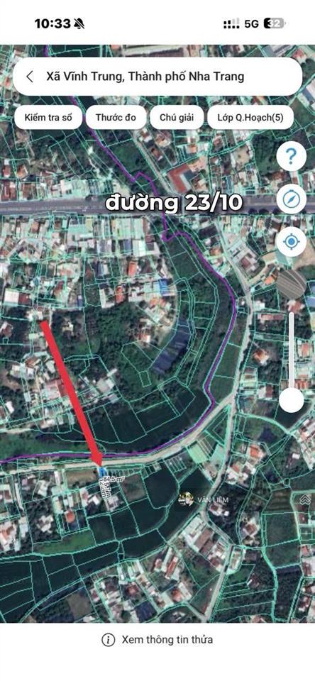 Bán nhanh lô đất mặt tiền kinh doanh  võ dõng  vĩnh trung vị trí đường thông giữa 23/10 qua vng