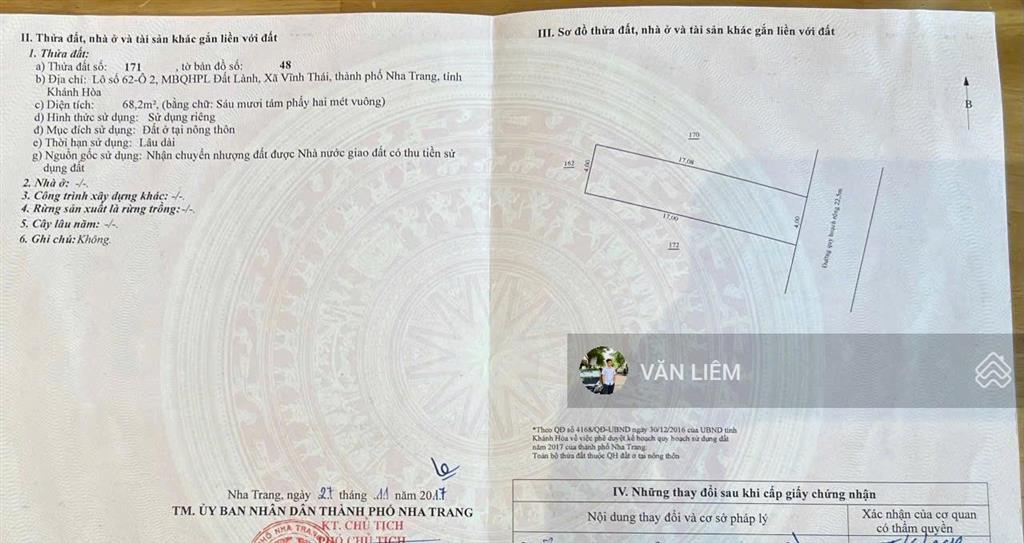 Lô đất tái định cư đất lành  đường nhựa 22m  diện tích 68m2  giá chỉ 4.4 tỷ