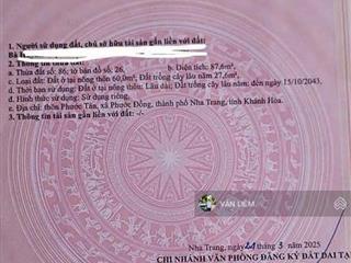 Chỉ 1 tỷ 400  sát kdl trăm trứng (phước đồng) cách khu du lịch trăm trứng và hồ kênh hạ chỉ 100m