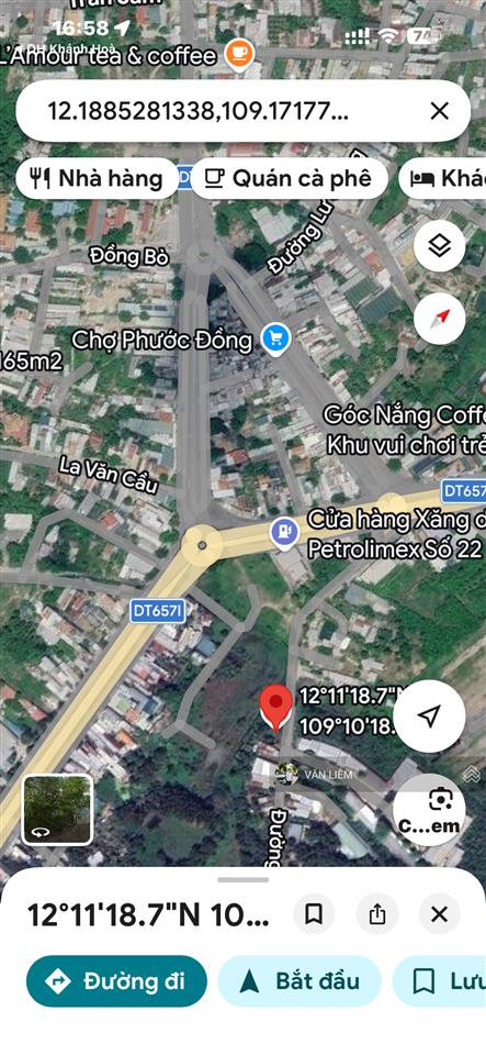 Lô đất mặt đường thái khang gần ngã ba phước đồng  diện tich 122m2 ngang 6.2m có 30m2 thổ cu