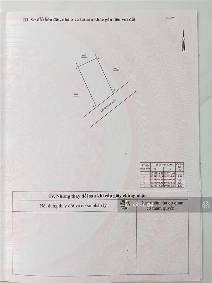 Cần bán đất thôn vĩnh điềm thượng, xã vĩnh hiệp (cũ). phường tây nha trang. cách đường 23/10