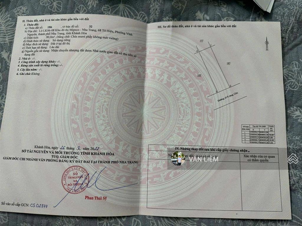 Mipeco gần biển nha trang 90m đường 12m giá 7,8 tỷ khu dân cư cao cấp, gần biển,