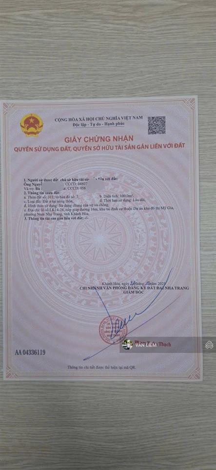 Bán đất tdc mỹ gia đường 16m thông thoáng giá chỉ 7 tỷ ngang 5m đẹp diện tích 100m ful