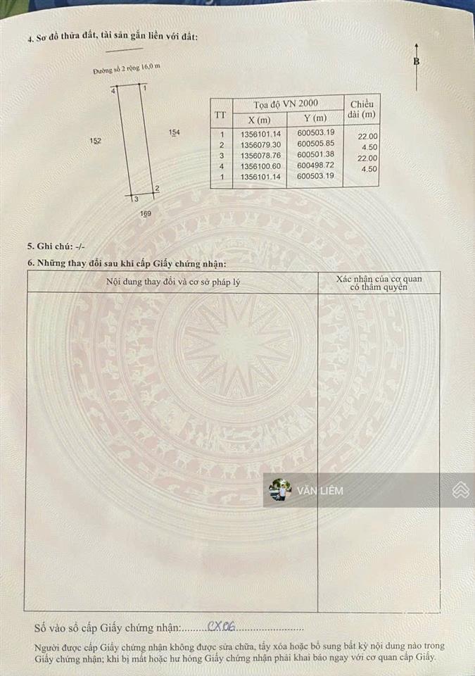 Bán lô đất đường 16m, đường thông khu tđc ngọc hiệp, phường tây nha trang. 4,9 tỷ  diện tích 96m2