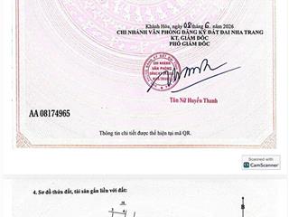 Mặt tiền đường lư giang  gần sun group  chỉ 3,5 tỷ sở hữu đất thổ cư trung tâm nam nha trang