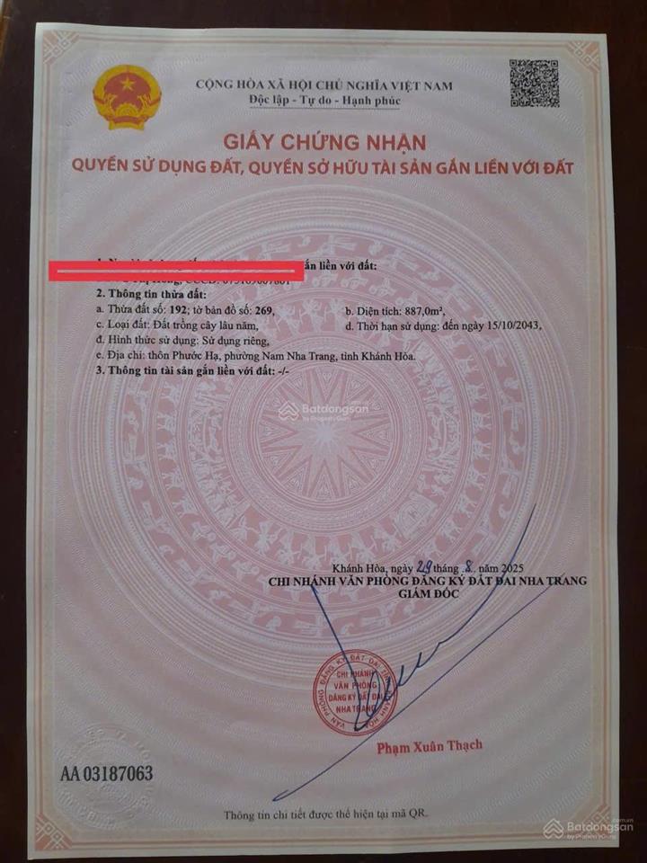 Lô đất mặt tiền đường thái khang  887m2  giá tốt chỉ 7.5 tỷ