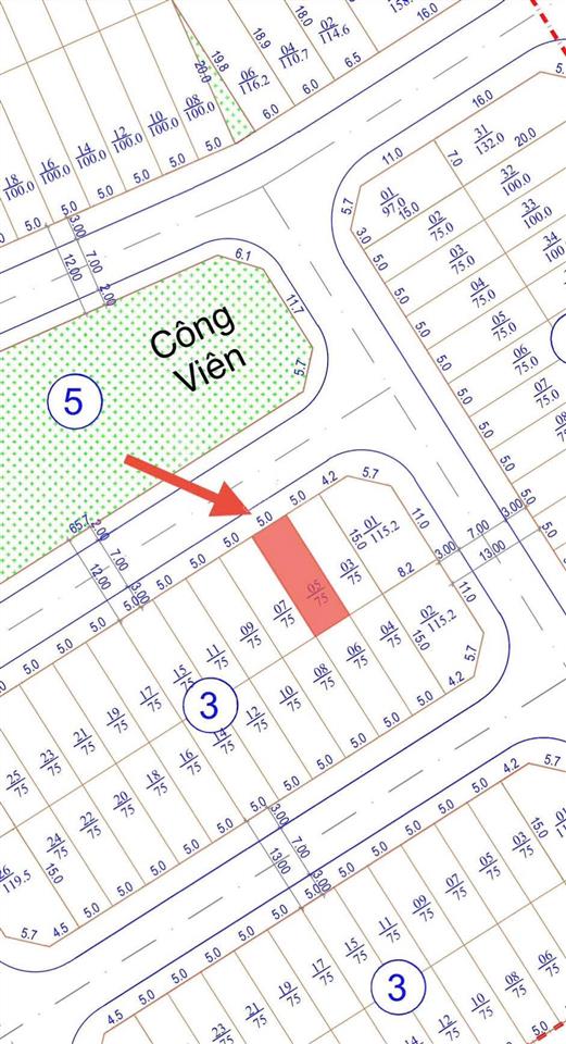 Giảm giá chốt nhanh! view công viên vcn phước long 1 75m2 ngang 5m 6,25 tỷ bao thuế phí