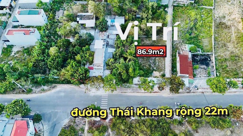 Bán đất hẻm thái khang cách đường chính chỉ 20m.
diện tích 86.9m2 ngang 5m nở hậu