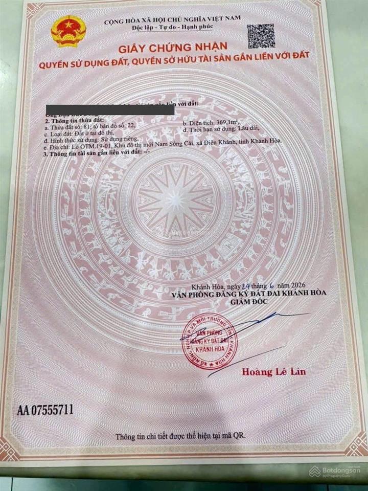Kđt nam sông cái chỉ 19 triệu/m2 kđt nam sông cái, diên khánh khu dân cư hiện hữu