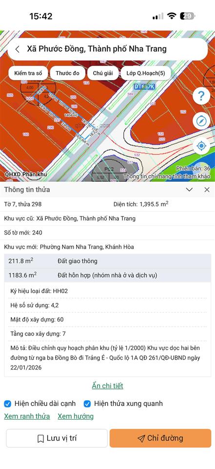 Bán lô đất mặt tiền đường tỉnh lộ 3, phước đồng, nam nha trang. gần cây xăng dầu minh tâm