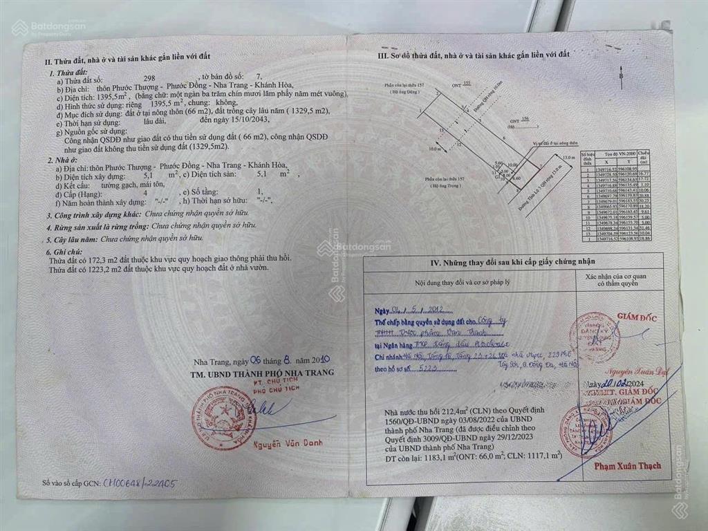 Bán lô đất mặt tiền đường tỉnh lộ 3, phước đồng, nam nha trang. gần cây xăng dầu minh tâm