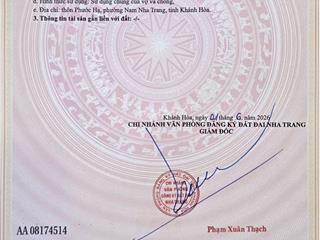 Bán đất phước hạ nam nha trang. sát đường nguyễn tất thành, cách diamond bay chỉ vài phút.