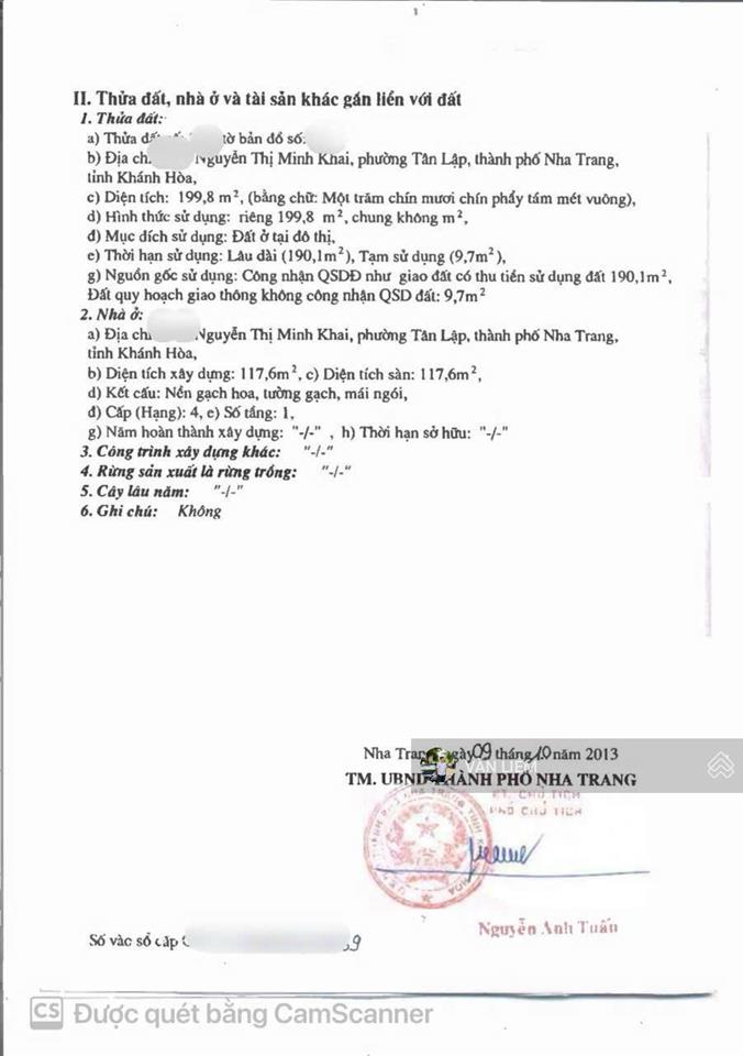 Cần bán lô đất gần 200m2 hẻm 7m nguyễn thị minh khai, cách biển 400m. vị trí cách biển 400m