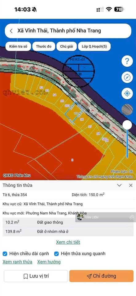Hàng hiếm lô đất tđc mặt tiền sông tắc  thủy tú  phường nam nha trang diện tích 150