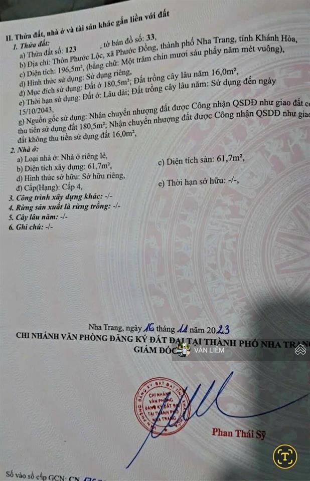 Chủ hạ giá bán nhanh chỉ 3.4 tỷ.
phước lộc, phước đồng, nha trang