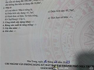 Chủ hạ giá bán nhanh chỉ 3.4 tỷ.
phước lộc, phước đồng, nha trang
