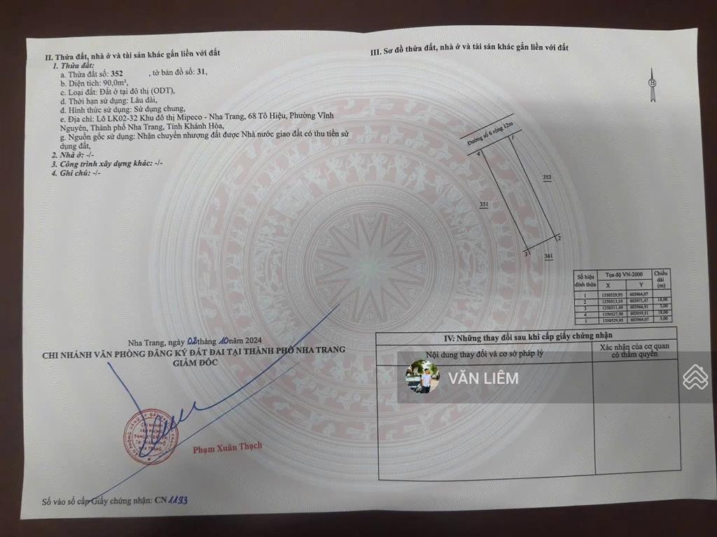 Lô cặp mipeco ngang 10m | đường số 6 kđt mipeco, p. vĩnh nguyên, nha trang 180m đất