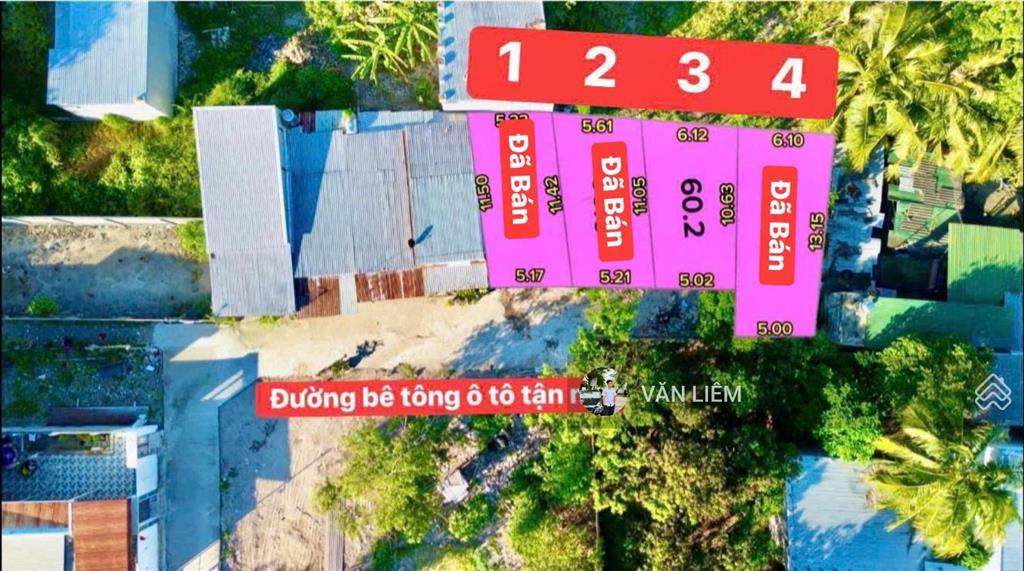 Còn 1 lô hiếm có sau trường phước hạ chỉ 980 triệu! diện tích 60,2m ngang 5m. sổ riêng full