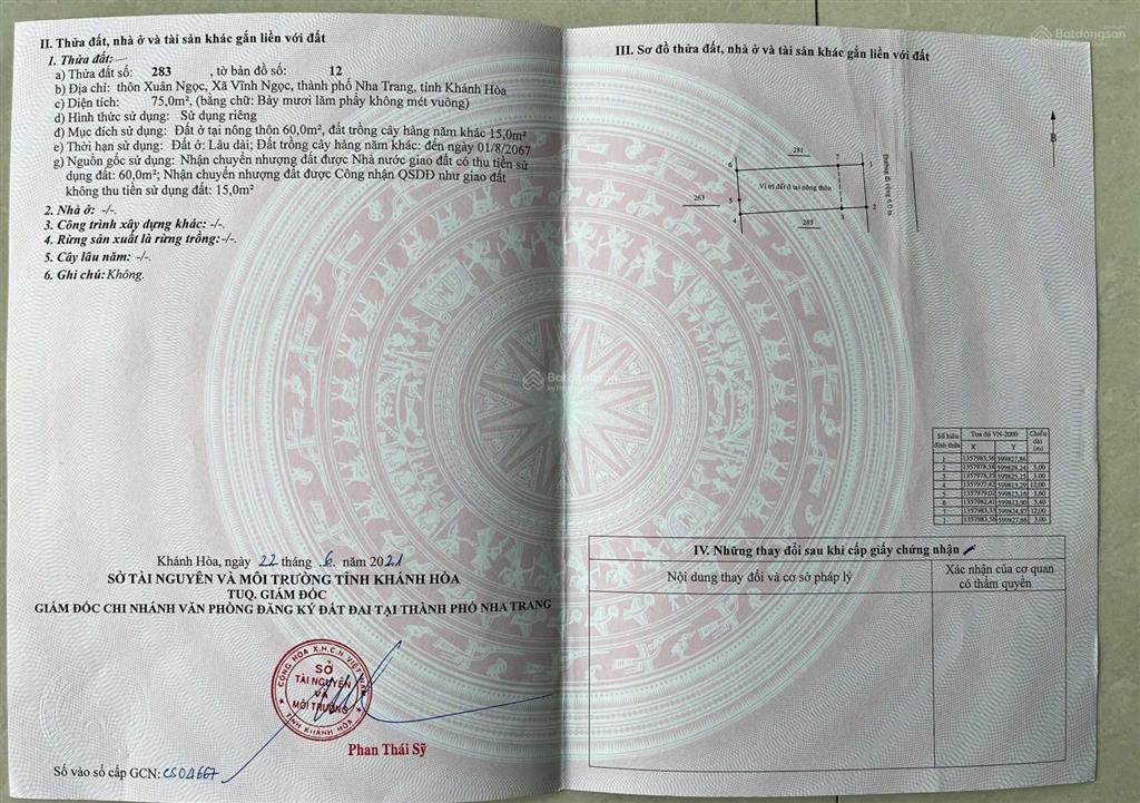 Đất tái định cư hòn thơm, vĩnh ngọc
