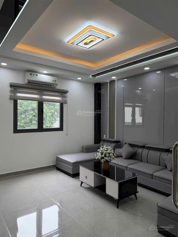 Nhà mới 4 tầng đẹp như biệt thự mini  6pn  hẻm ô tô 6m  chỉ 6,8 tỷ  đẹp khu thới an