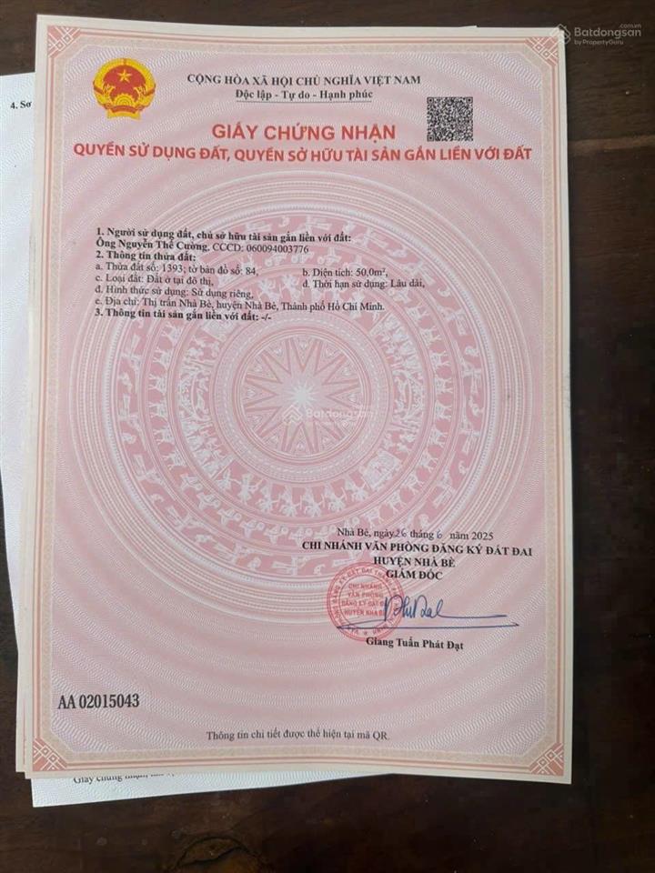 Đất chính chủ gửi ace mai mối 2%. đất mặt tiền 7.9m huỳnh tấn phát nhà bè. nhà bè