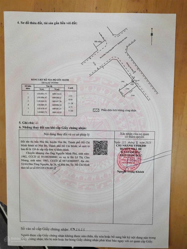 Đất chính chủ gửi ace mai mối 2%. đất mặt tiền 7.9m huỳnh tấn phát nhà bè. nhà bè