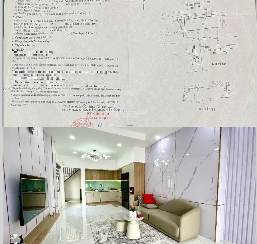 Bán nhà 2 mặt hẻm phú thọ hòa tân phú 55m² nở h 5.3m full nội thất chỉ 7.2 tỷ gần cao đẳng gtvt tw3