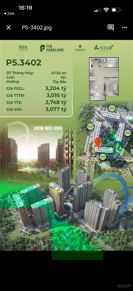 Giá hời căn 1n + giá chỉ 5xtr/m2 vị trí trung tâm dự án mik vinhomes ocean park 2