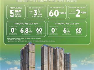 Mua nhà 5 năm không lo lãi, ân hạn gốc đến 60 tháng, căn 2n rẻ nhất thị trường giá chỉ 3.075 tỷ