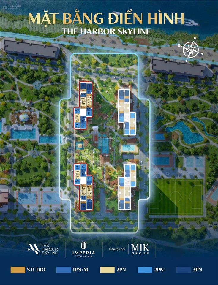 Nhận đặt chỗ phân khu chung cư đầu tiên đảo vũ yên  the harbor skyline giá chỉ từ 48tr/m2