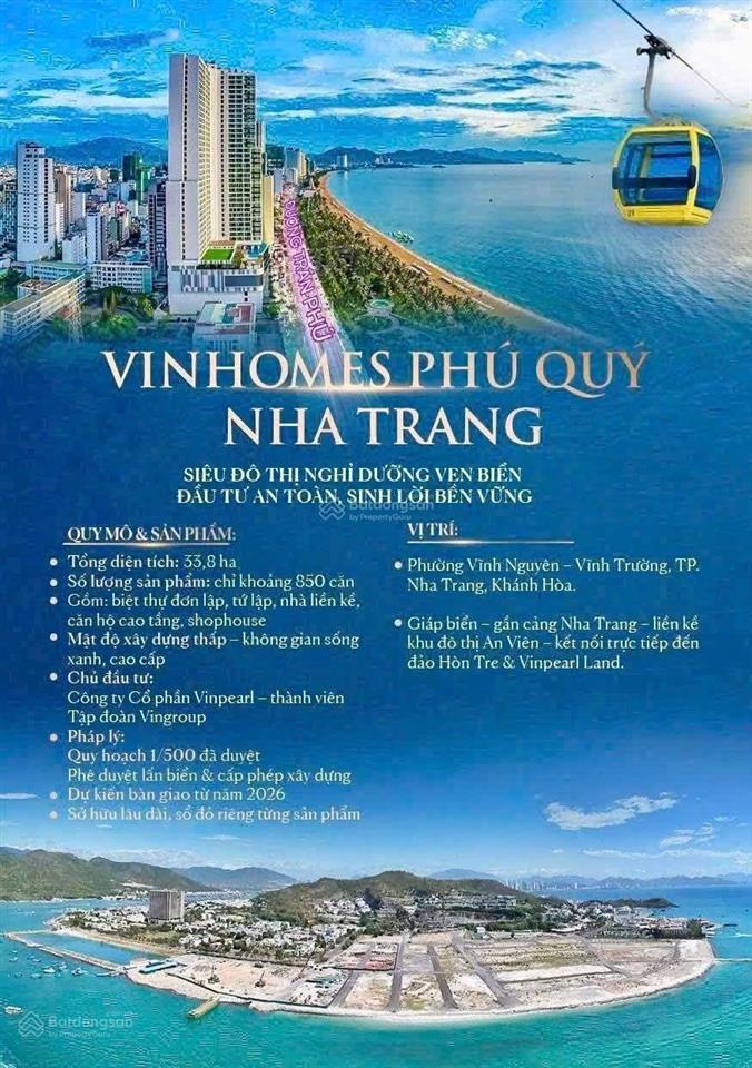Vinhomes nha trang  vin phú quý nhà phố sở hữu lâu dài bàn giao hoàn thiện, giá rẻ hơn khu an viên