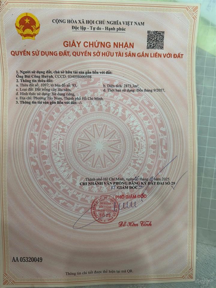 Bán đất 3 mặt tiền phường tây nam giá tốt 50x60m, 900m2 thổ cư giá chỉ 8tỷ1 cách dt744 chỉ 100m