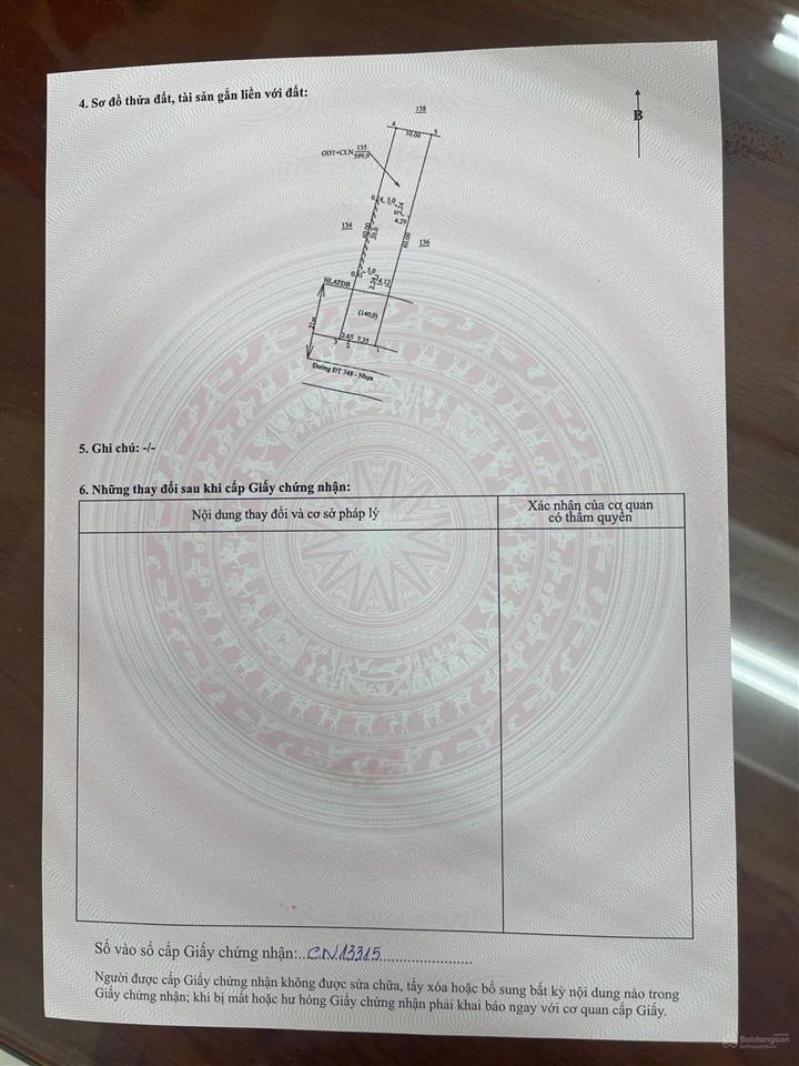 Bán đất mặt tiền dt748 tây nam bến cát 10x60m, 190 m2 thổ cư giá 3,7 tỷ