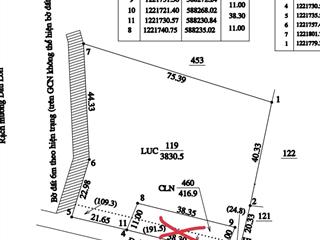 Đất phú an bến cát lô góc view sông và rạch, diện tích 3.830 m2, giá 3 triệu/ m2 thương lượng