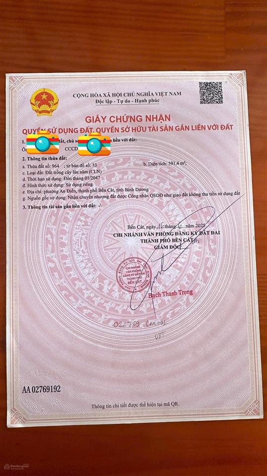 Bán an điền, bến cát đường nối dt748 vào kcn protrade (3/2) 10x60m giá 2tỷ700