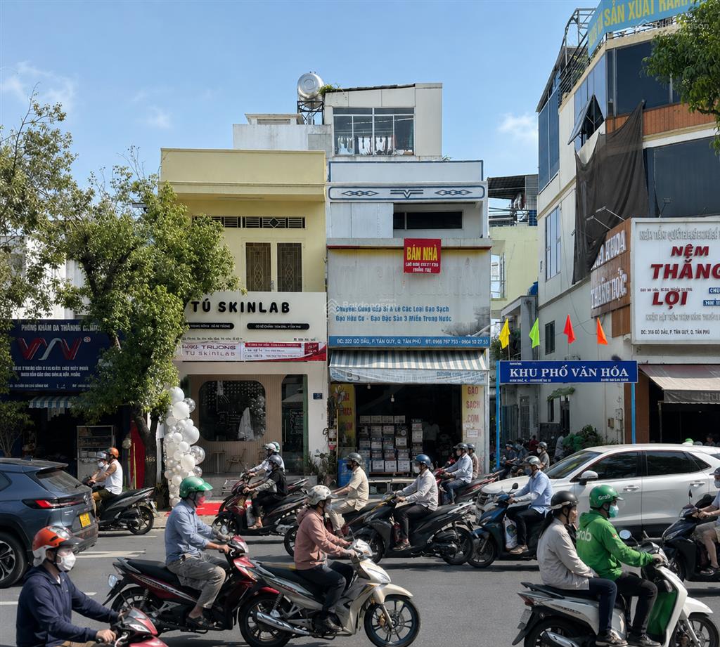 Bán nhà 2 mặt tiền 322 đường gò dầu đang kinh doanh  4 phút tới aeon mall tân phú