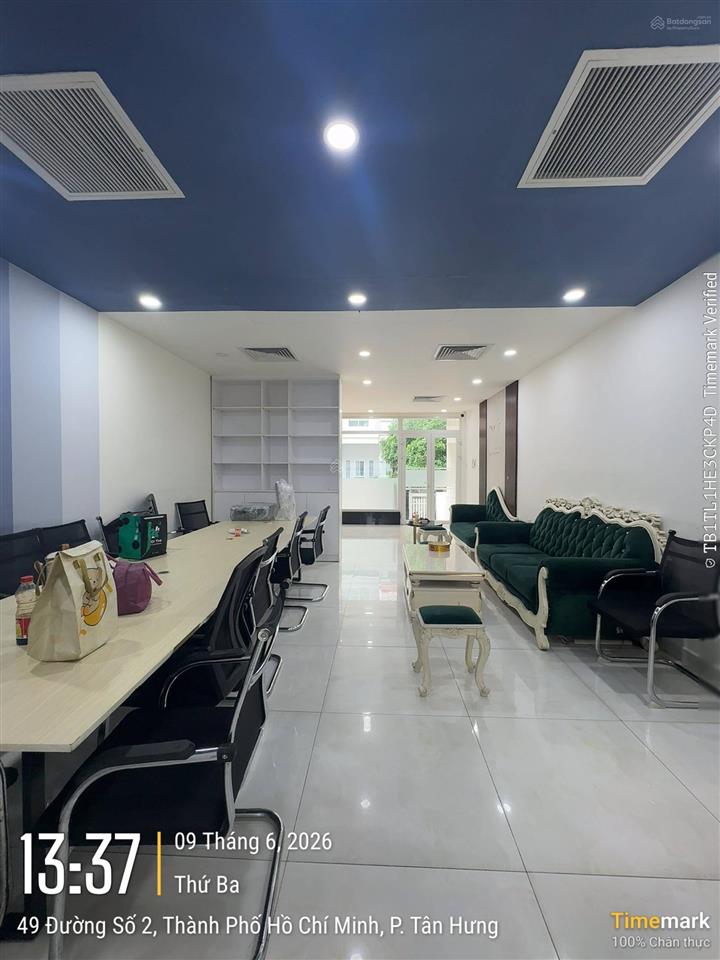 Cho thuê văn phòng 130m2 (tầng trệt + lầu 1) him lam kênh tẻ giá 30tr/th